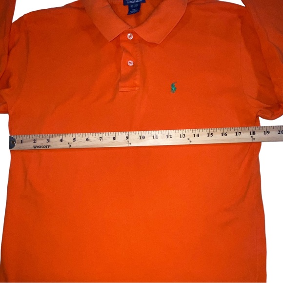 POLO Ralph Lauren Orange Polo Shirt - XL (20) Boy Teen - Picture 3 of 13